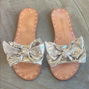 Dolce Vita Metallic Bow Sandals